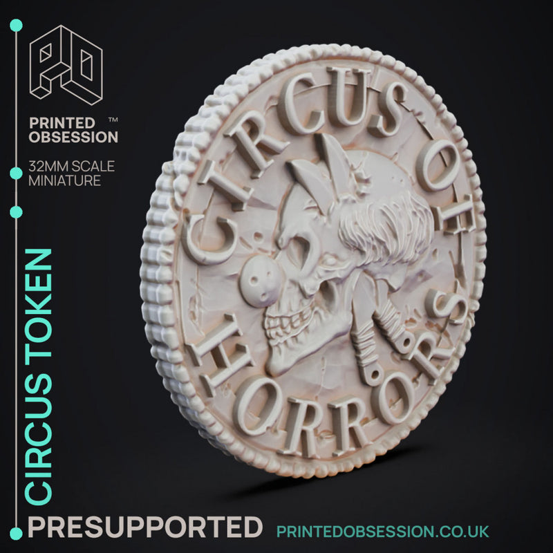 Circus Token - Handout - Circus of Horrors - PRESUPPORTED