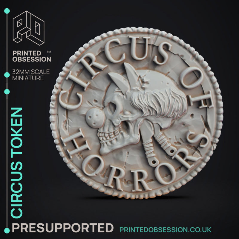 Circus Token - Handout - Circus of Horrors - PRESUPPORTED