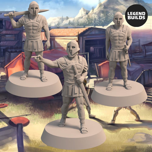 Realm of Eros City Guard Bundle (3 miniatures) – 3D printable miniature – STL file - Only-Games