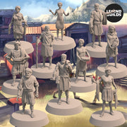 Civilians of The City of Eros Bundle (10 unique miniatures) - 3D Printable Miniatures - Only-Games