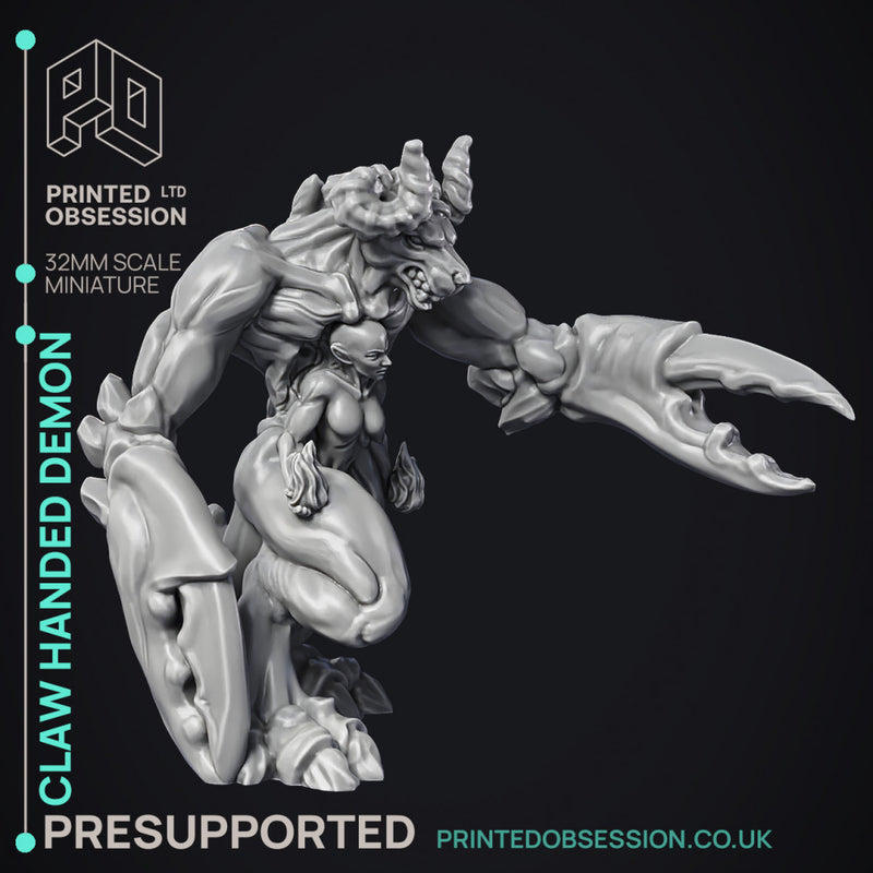Claw Handed Demon - Greater Demon - PRESUPPORTED - 32 mm scale