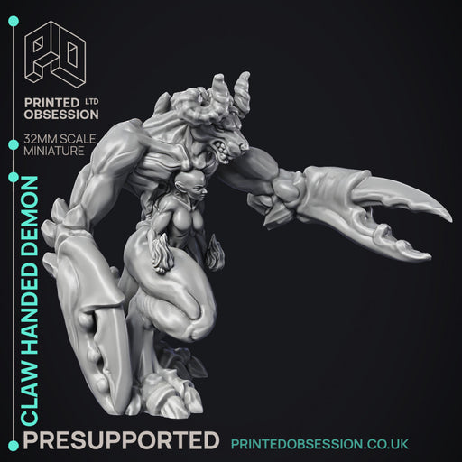 Claw Handed Demon - Greater Demon - PRESUPPORTED - 32 mm scale - Only-Games