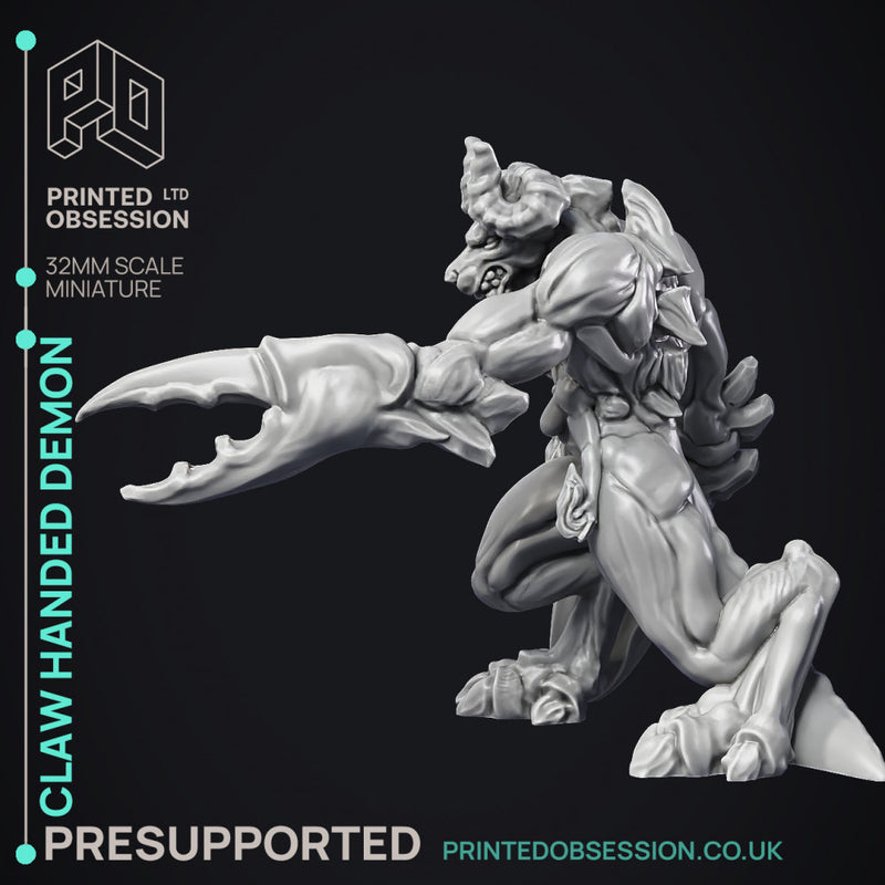 Claw Handed Demon - Greater Demon - PRESUPPORTED - 32 mm scale
