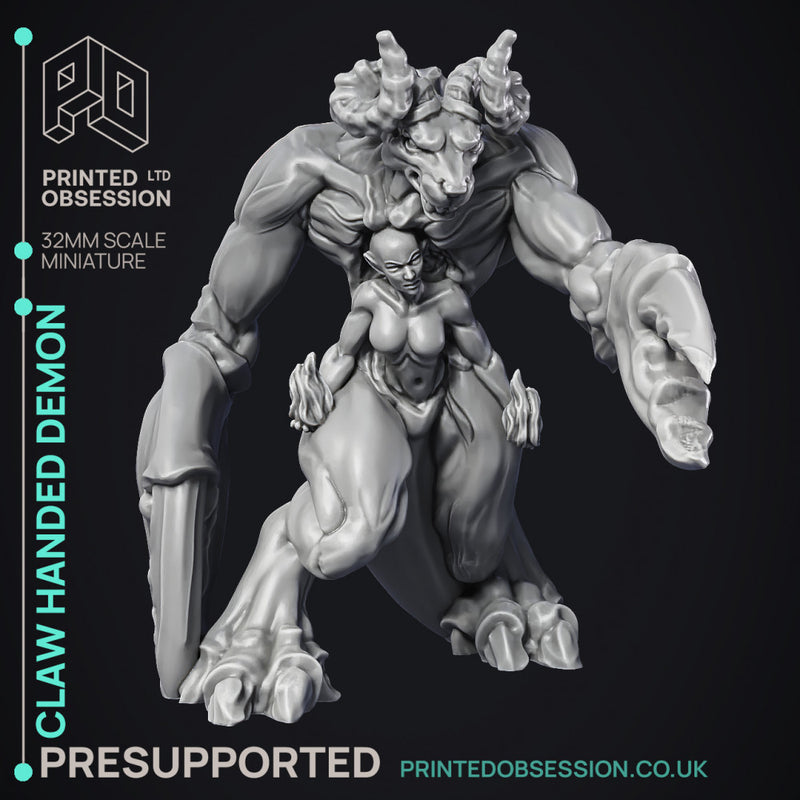 Claw Handed Demon - Greater Demon - PRESUPPORTED - 32 mm scale