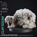 Clay Golem - Construct - PRESUPPORTED - 32mm D&D