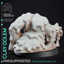 Clay Golem - Construct - PRESUPPORTED - 32mm D&D