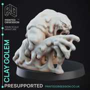 Clay Golem - Construct - PRESUPPORTED - 32mm D&D - Only-Games