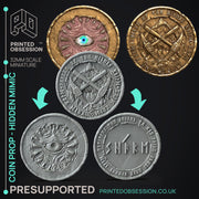 Mimic Coin - Prop -  PRESUPPORTED - Illustrated and Stats - 32mm scale - Only-Games
