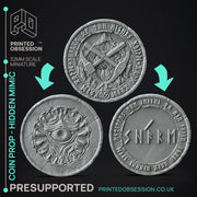 Mimic Coin - Prop -  PRESUPPORTED - Illustrated and Stats - 32mm scale - Only-Games
