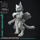 Cookie - Cat chef - Monster Hunting party -  PRESUPPORTED - Illustrated and Stats - 32mm scale
