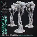 Corrupted Trees & Eggs - 5 Horror Environment Models - The Mists of Change - PRESUPPORTED - 32mm scale