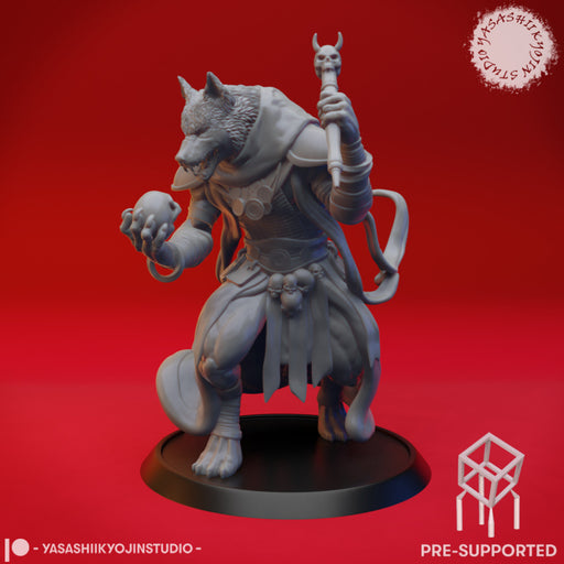 Coyote Necromancer - Tabletop Miniature (Pre-Supported) - Only-Games