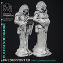 Cultists of change - 3 Models - Cryptid of the Darkwood - PRESUPPORTED - Illustrated and Stats - 32mm scale