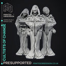 Cultists of change - 3 Models - Cryptid of the Darkwood - PRESUPPORTED - Illustrated and Stats - 32mm scale