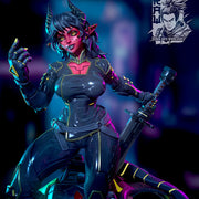Cyberpunk Oni Lynn - Pin Up (NSFW) - STL only - Only-Games