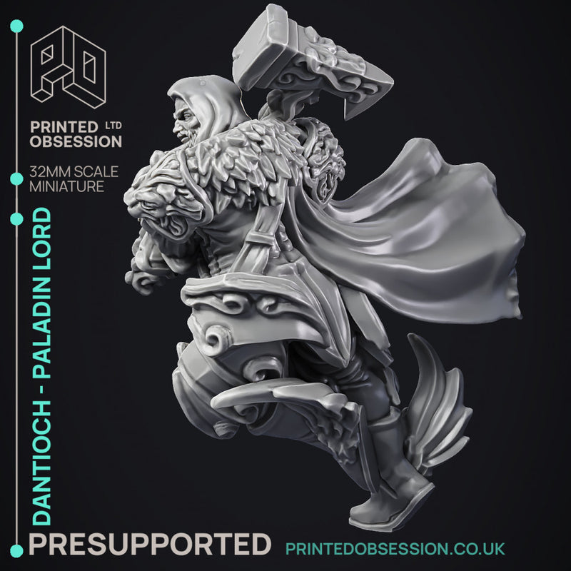 Dantioch - Paladin Lord - PRESUPPORTED - 32mm Scale - Heaven hath no fury