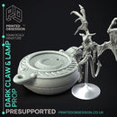 Dark Claw Demon & Lamp - Prop & Miniature -  PRESUPPORTED - Illustrated and Stats - 32mm scale