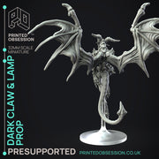 Dark Claw Demon & Lamp - Prop & Miniature -  PRESUPPORTED - Illustrated and Stats - 32mm scale - Only-Games