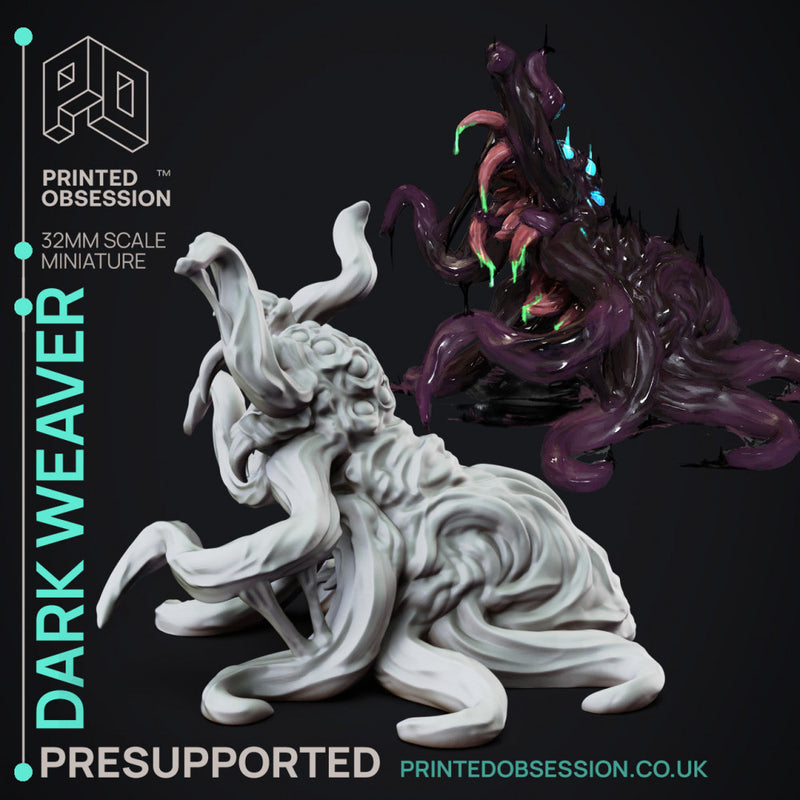 Dark Weaver - Shadowfell Spider creature - PRESUPPORTED - 32mm scale