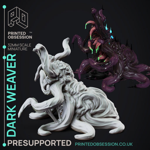 Dark Weaver - Shadowfell Spider creature - PRESUPPORTED - 32mm scale - Only-Games