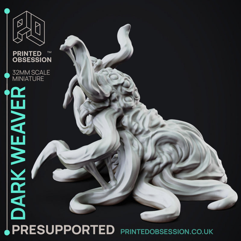 Dark Weaver - Shadowfell Spider creature - PRESUPPORTED - 32mm scale