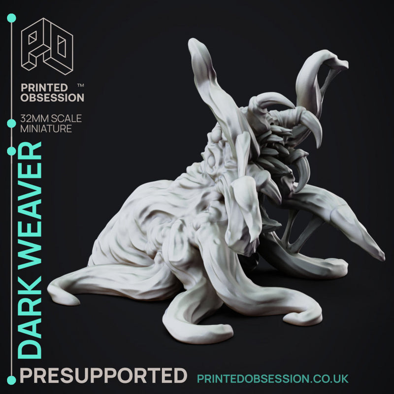 Dark Weaver - Shadowfell Spider creature - PRESUPPORTED - 32mm scale