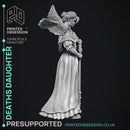 Deaths Daughter - The Keeper -  PRESUPPORTED - Illustrated and Stats - 32mm scale