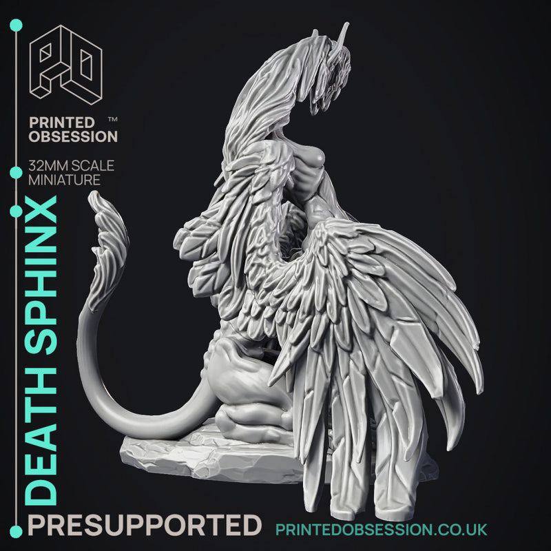 Death Sphinx - Undead Creature - 32mm scale - D&D - Presupported