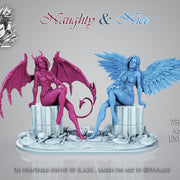 Naughty and Nice - Double Pin-Up Kit - STL only - Only-Games