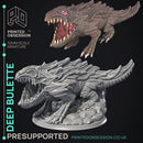 Deep Dwarf & Bulette - 2 Models - Were Folk -  PRESUPPORTED - Illustrated and Stats - 32mm scale