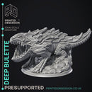 Deep Dwarf & Bulette - 2 Models - Were Folk -  PRESUPPORTED - Illustrated and Stats - 32mm scale