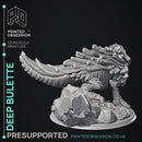 Deep Dwarf & Bulette - 2 Models - Were Folk -  PRESUPPORTED - Illustrated and Stats - 32mm scale
