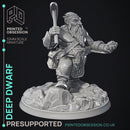 Deep Dwarf & Bulette - 2 Models - Were Folk -  PRESUPPORTED - Illustrated and Stats - 32mm scale
