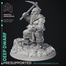 Deep Dwarf & Bulette - 2 Models - Were Folk -  PRESUPPORTED - Illustrated and Stats - 32mm scale