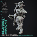 Deliveries - Goblin Anarchist - Potion Thrower - PRESUPPORTED - 32mm scale