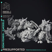 Demi Fiends - 3 Models - PRESUPPORTED - Hell Hath No Fury - 32mm model - Only-Games