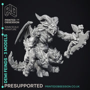 Demi Fiends - 3 Models - PRESUPPORTED - Hell Hath No Fury - 32mm model - Only-Games