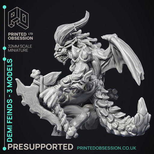 Demi Fiends - 3 Models - PRESUPPORTED - Hell Hath No Fury - 32mm model - Only-Games
