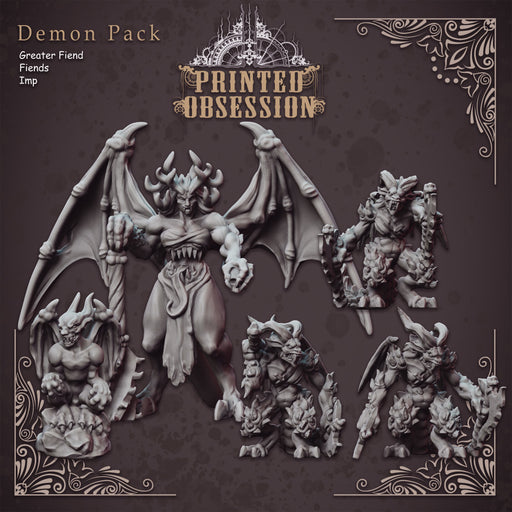 Demon Pack - Mixed Fiends - Hell Hath No Fury - 32mm Scale - Only-Games