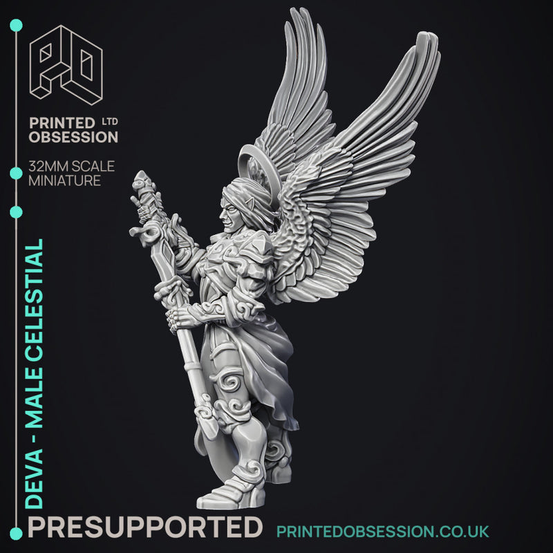 Deva Castellan - Celestial knight - PRESUPPORTED - heaven hath no fury - 32 mm scale - Only-Games