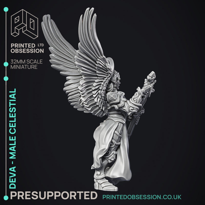 Deva Castellan - Celestial knight - PRESUPPORTED - heaven hath no fury - 32 mm scale - Only-Games