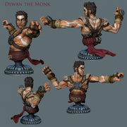 Dewan The Monk - Warrior Bust - STL only - Only-Games
