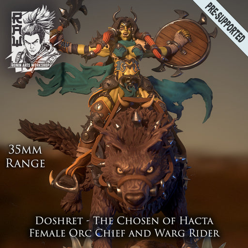 Doshret - Female Orc Warg Rider - STL only - Only-Games