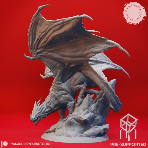 Ancient Red Dragon - Tabletop Miniature (Pre-Supported) - Only-Games
