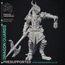 Dragonborn Guards - 3 Models -  PRESUPPORTED - Illustrated and Stats - 32mm scale