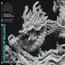 Dragon of Balance - Chinese Style Dragon -  PRESUPPORTED - Illustrated and Stats - 32mm scale