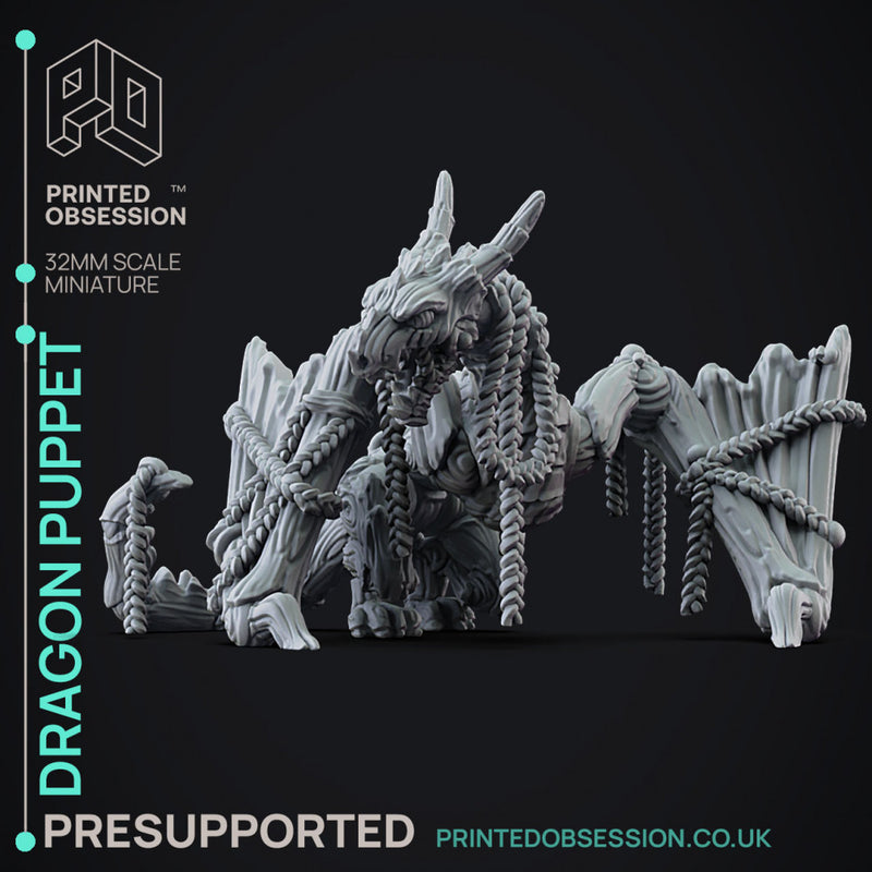 Dragon Puppet - Puppet Monster - PRESUPPORTED - 32mm scale