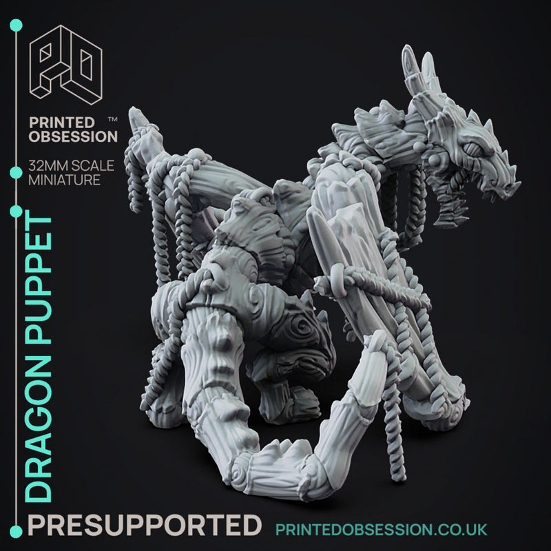 Dragon Puppet - Puppet Monster - PRESUPPORTED - 32mm scale
