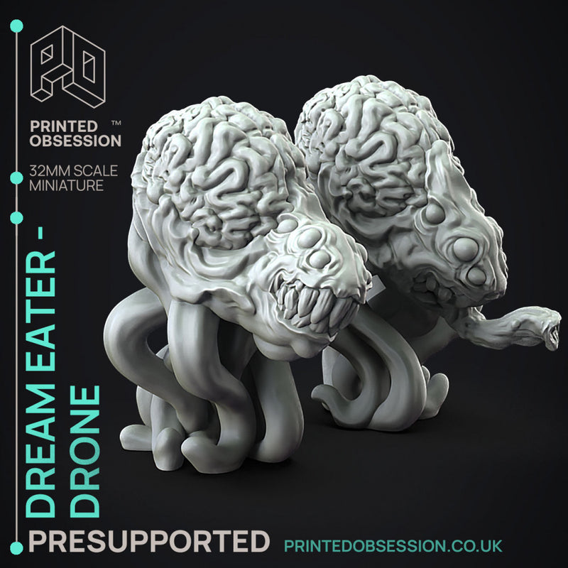 Dream Eater Queen & Drones - 3x models - Boss monster - Weird shores - PRESUPPORTED - 32mm scale