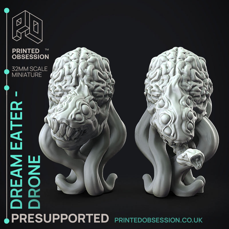 Dream Eater Queen & Drones - 3x models - Boss monster - Weird shores - PRESUPPORTED - 32mm scale
